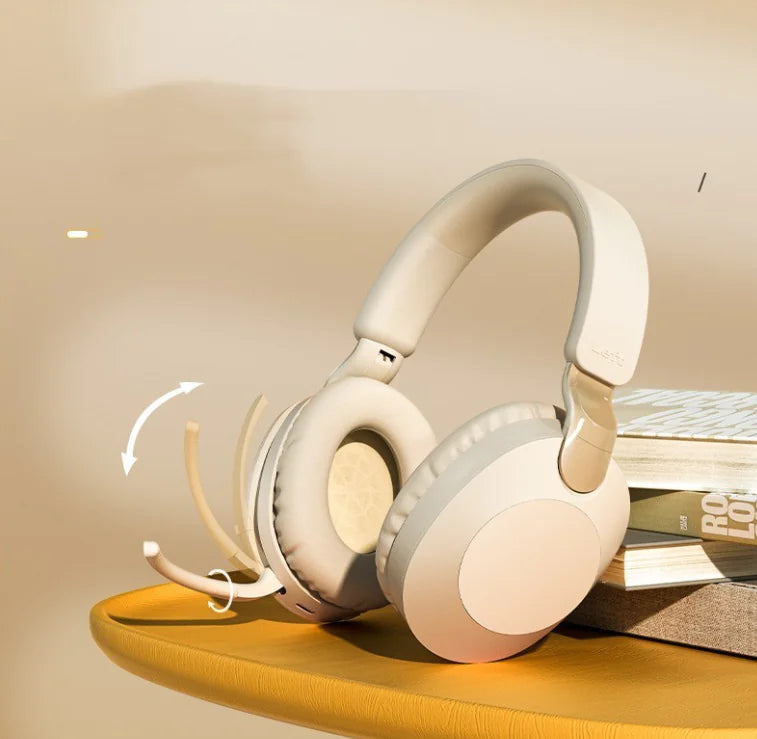 Wireless Bluetooth Headset- Foldable Over Ear Headphones with Mic