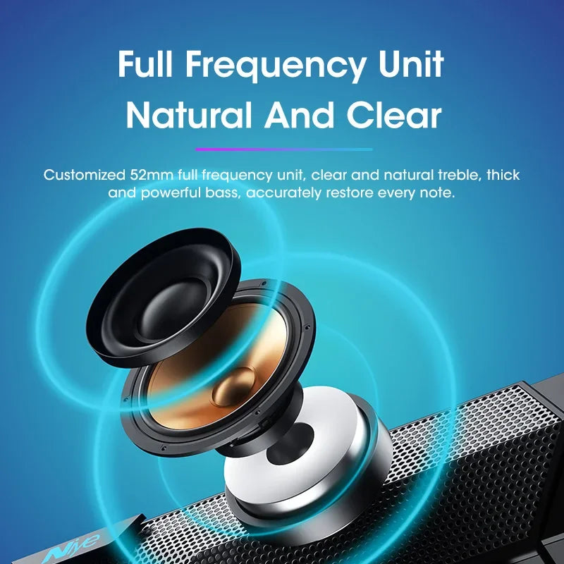 Bluetooth 5.0 Computer Soundbar - 4D Surround with Subwoofer