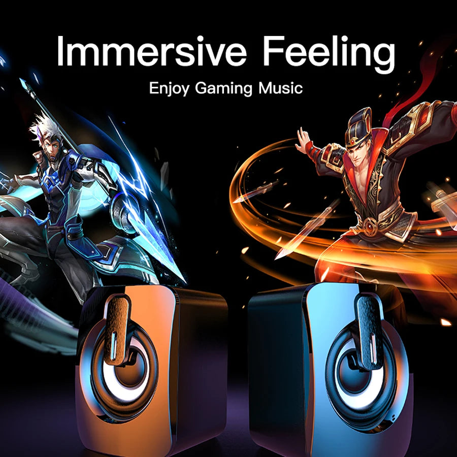 Mini USB Computer Speakers - Stereo Sound Speaker for Laptop, Desktop & PC