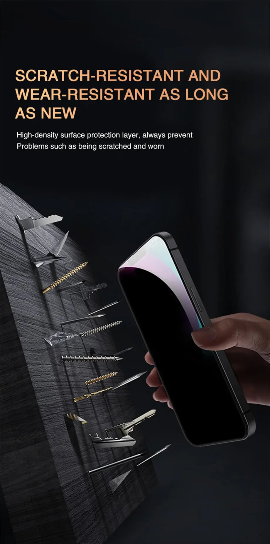 Privacy Screen Protector for iPhone - Anti-Spy Glass (1-5 Pack)