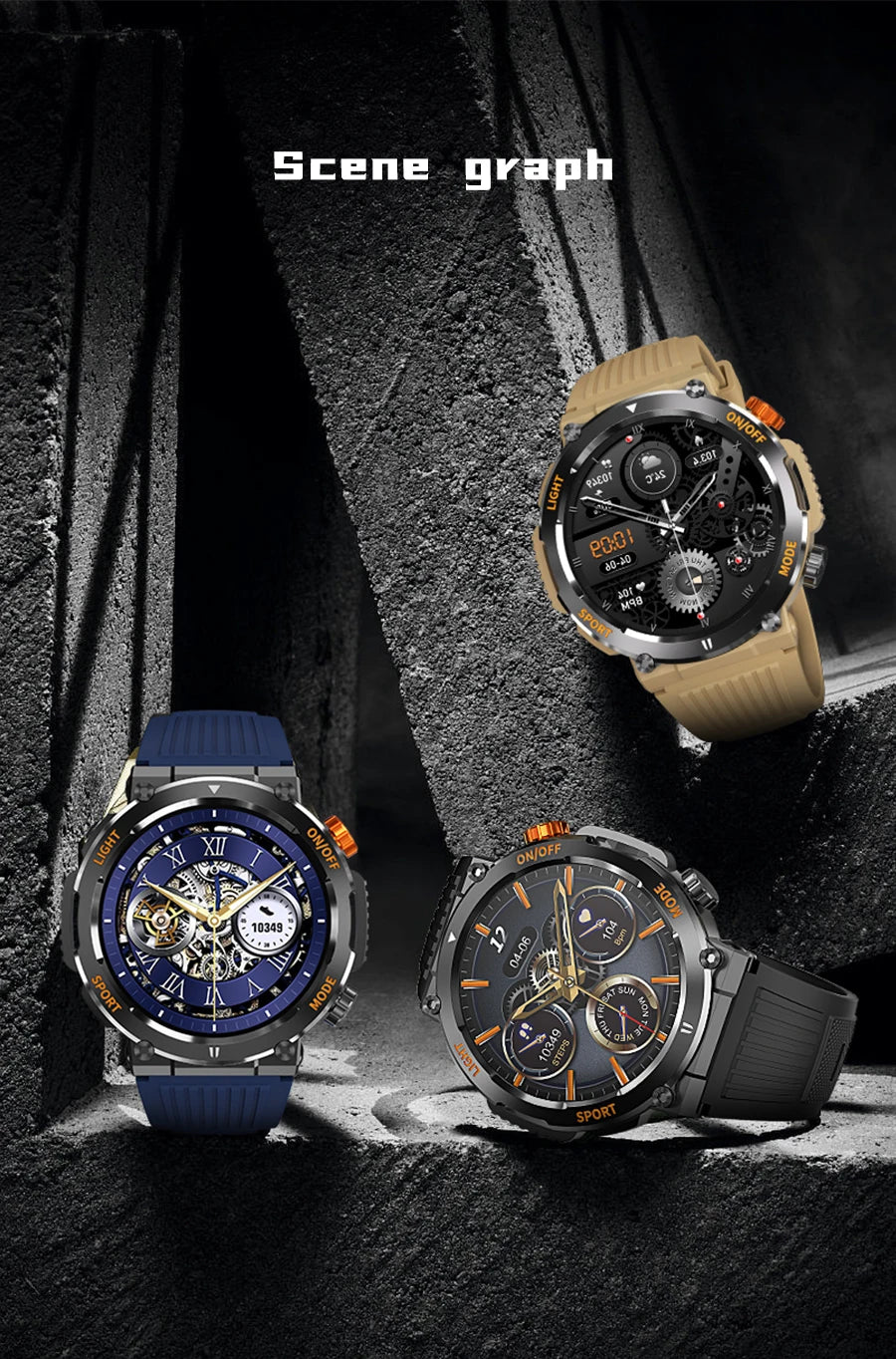 Men's Smart Watch - HD Touchscreen, Waterproof, Health Monitor