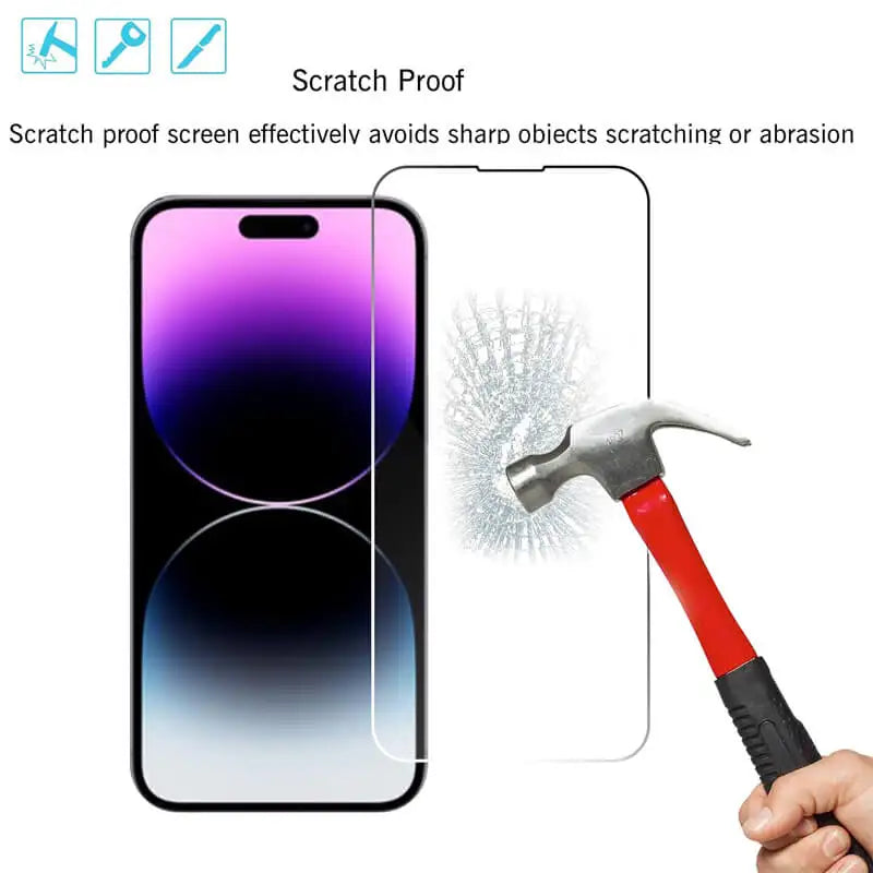 Tempered Glass Screen Protector for iPhone 11-17 (3/5 Pack)