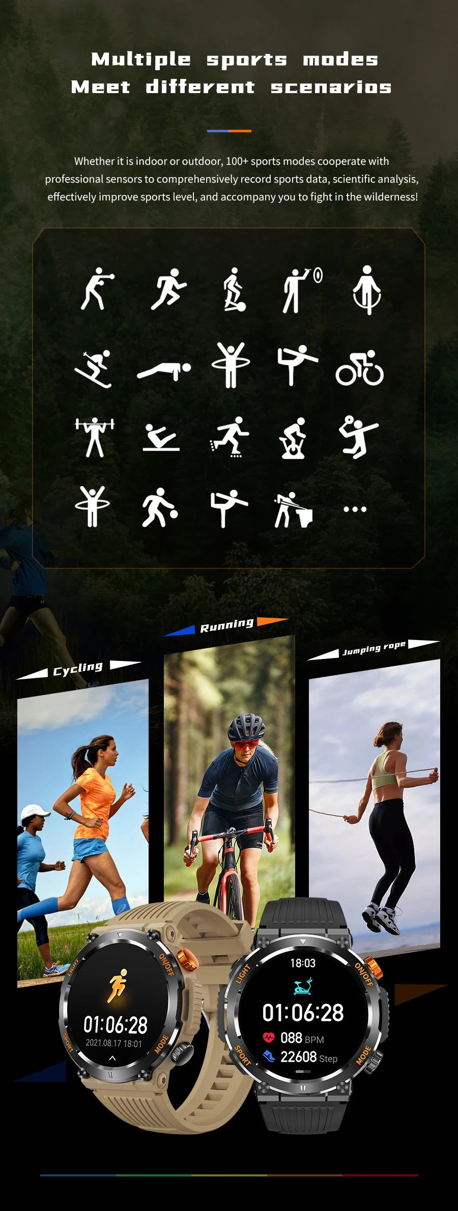 Men's Smart Watch - HD Touchscreen, Waterproof, Health Monitor