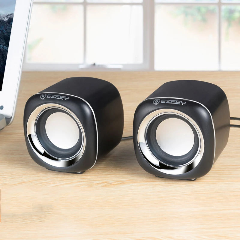 HiFi USB Desktop Speakers - Dual Stereo with Subwoofer & AUX