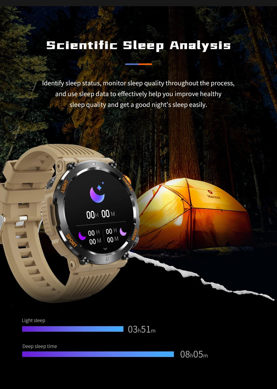 Men's Smart Watch - HD Touchscreen, Waterproof, Health Monitor