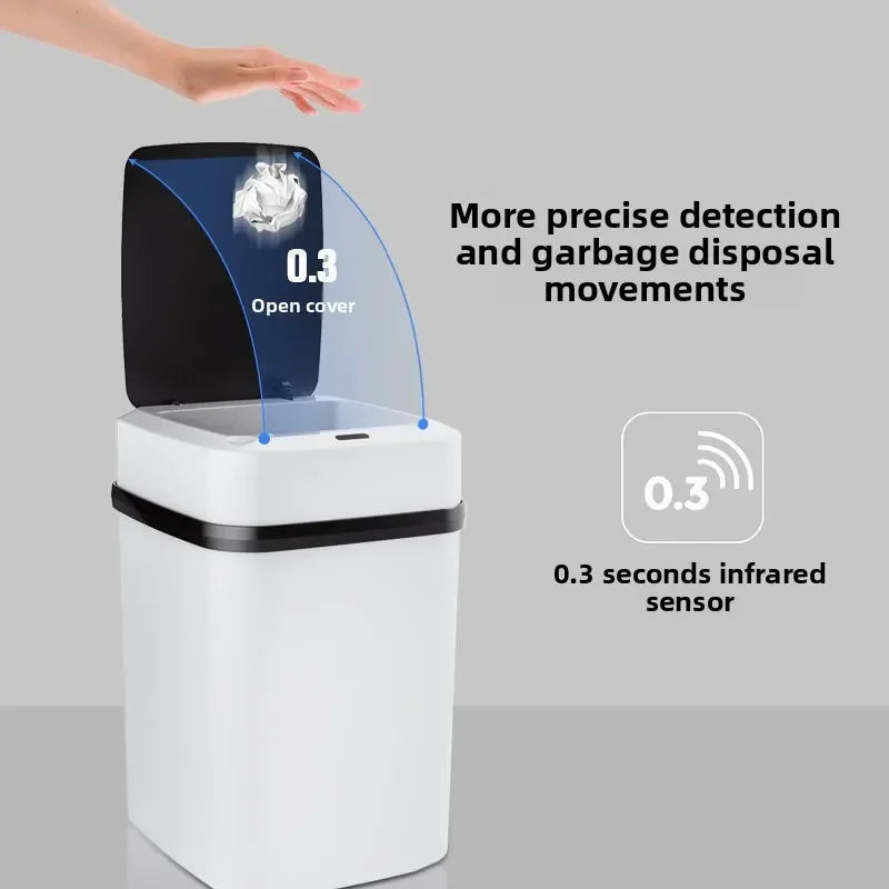 13L Smart Sensor Trash Can - Automatic Waterproof Bin
