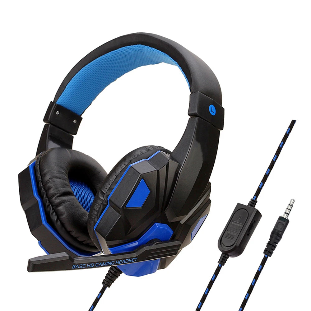 RGB Gaming Headset - Wired 3.5mm with Mic & LED Lights