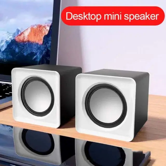 Mini USB Computer Speakers - Stereo Sound Speaker for Laptop, Desktop & PC