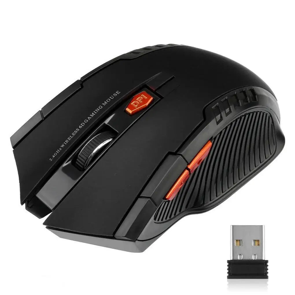 Wireless Gaming Mouse - 1600 DPI, 6 Buttons, 2.4G USB