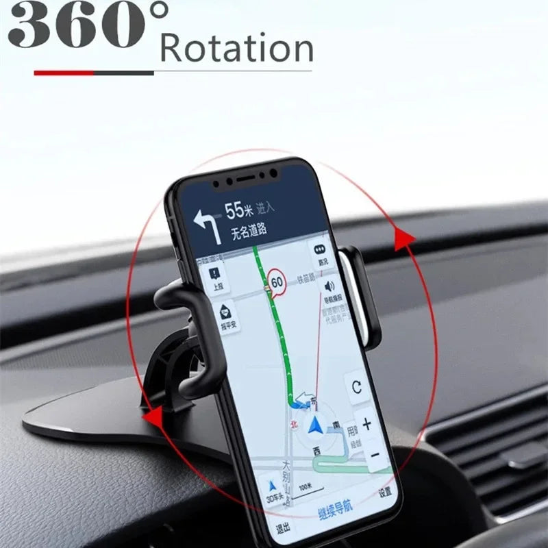 360° Rotatable Car Phone Holder - Dashboard Mount