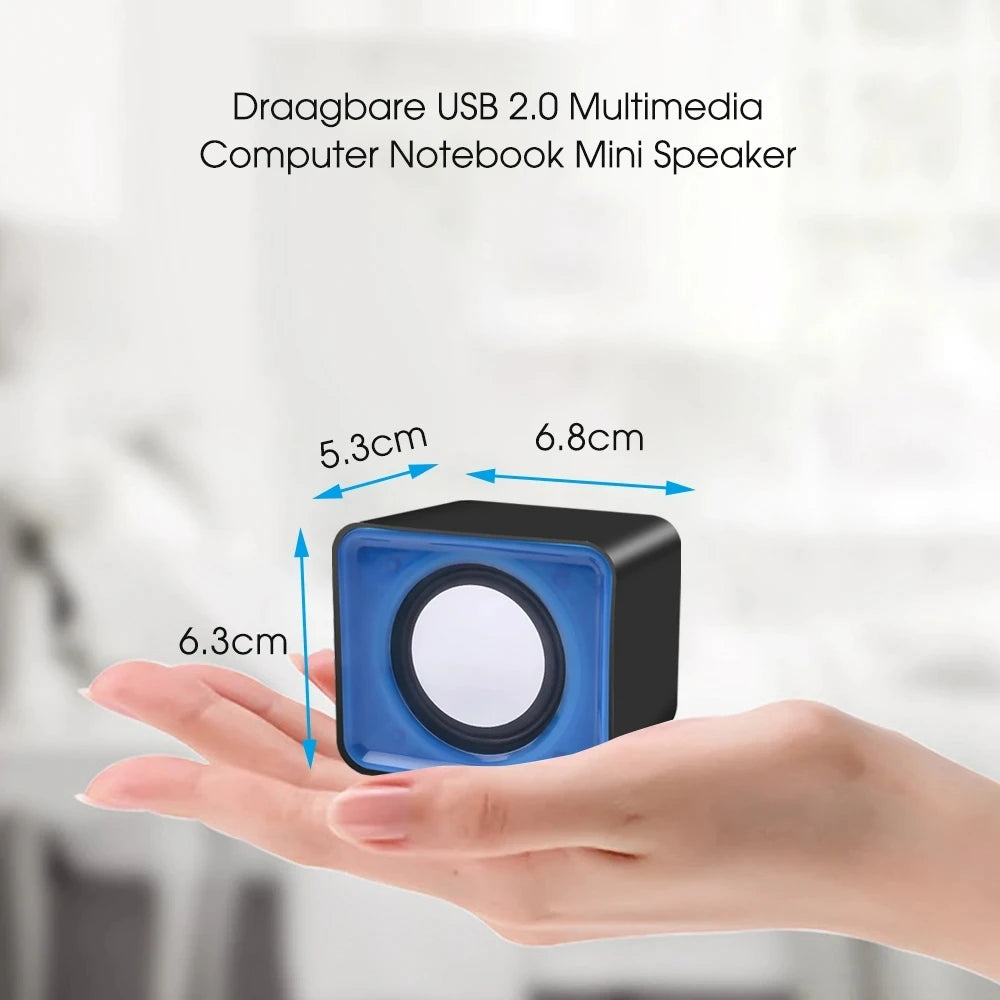 Mini USB Computer Speakers - Stereo Sound Speaker for Laptop, Desktop & PC