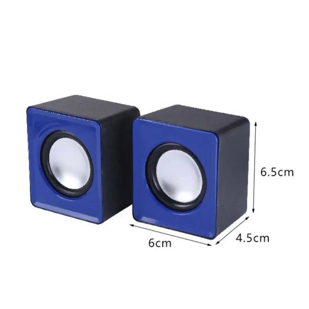 Mini USB Computer Speakers - Stereo Sound Speaker for Laptop, Desktop & PC