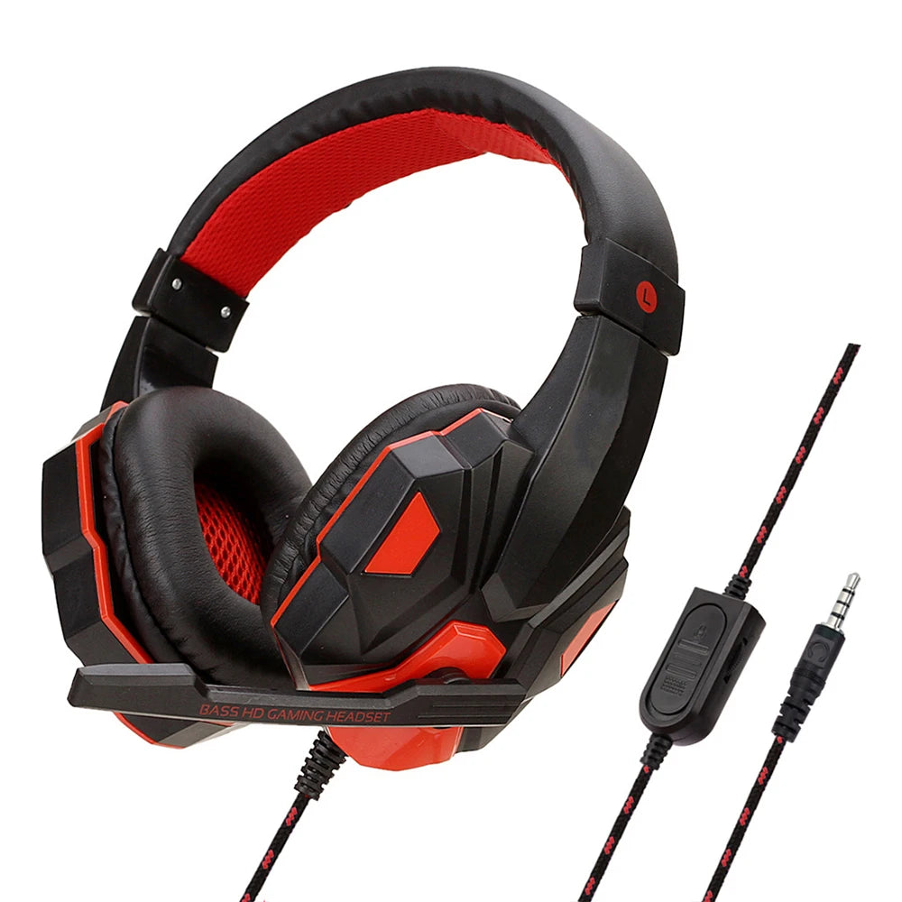 RGB Gaming Headset - Wired 3.5mm with Mic & LED Lights