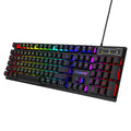 RGB Gaming Keyboard - 104 Keys Mechanical Feel, USB Wired