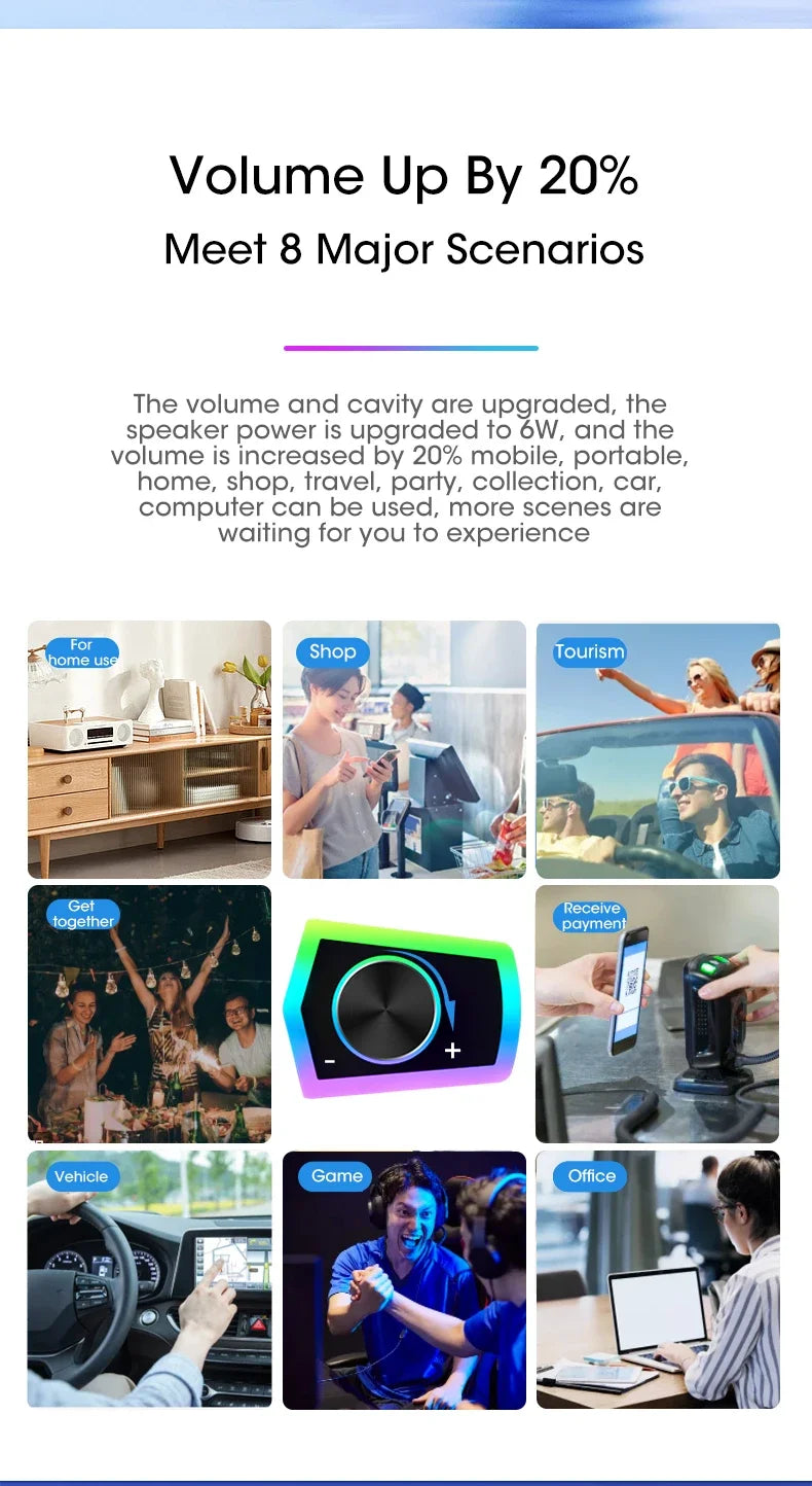 Bluetooth 5.0 Computer Soundbar - 4D Surround with Subwoofer