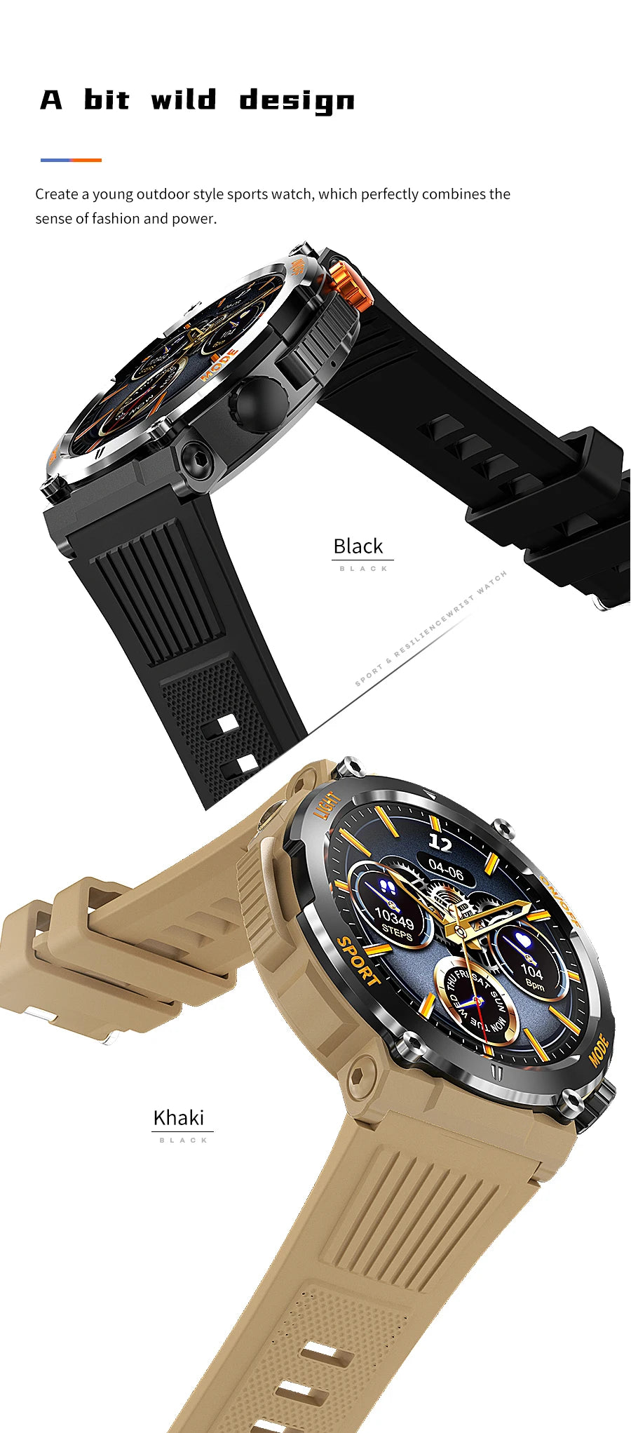 Men's Smart Watch - HD Touchscreen, Waterproof, Health Monitor