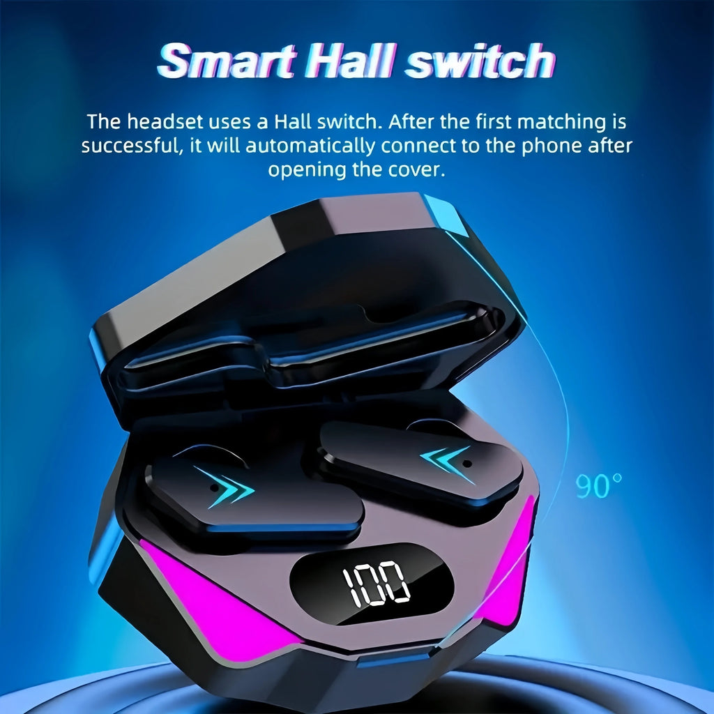 X15 Wireless Bluetooth Earbuds with LED Display – Gaming Style & Clear Sound