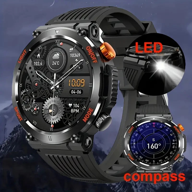 Men's Smart Watch - HD Touchscreen, Waterproof, Health Monitor