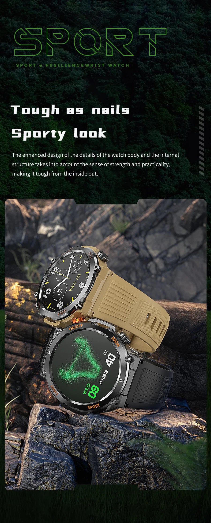 Men's Smart Watch - HD Touchscreen, Waterproof, Health Monitor