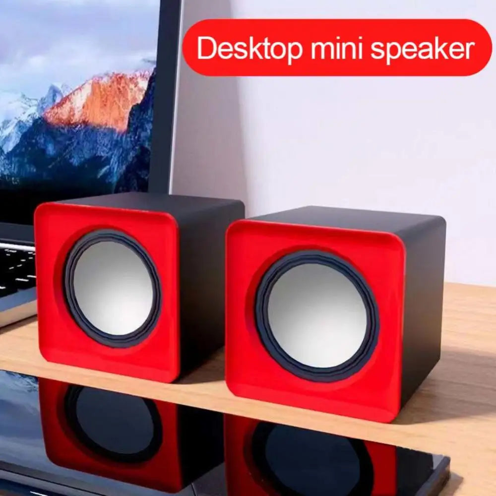 Mini USB Computer Speakers - Stereo Sound Speaker for Laptop, Desktop & PC