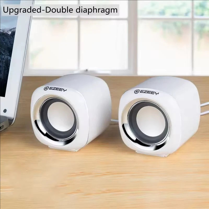 HiFi USB Desktop Speakers - Dual Stereo with Subwoofer & AUX