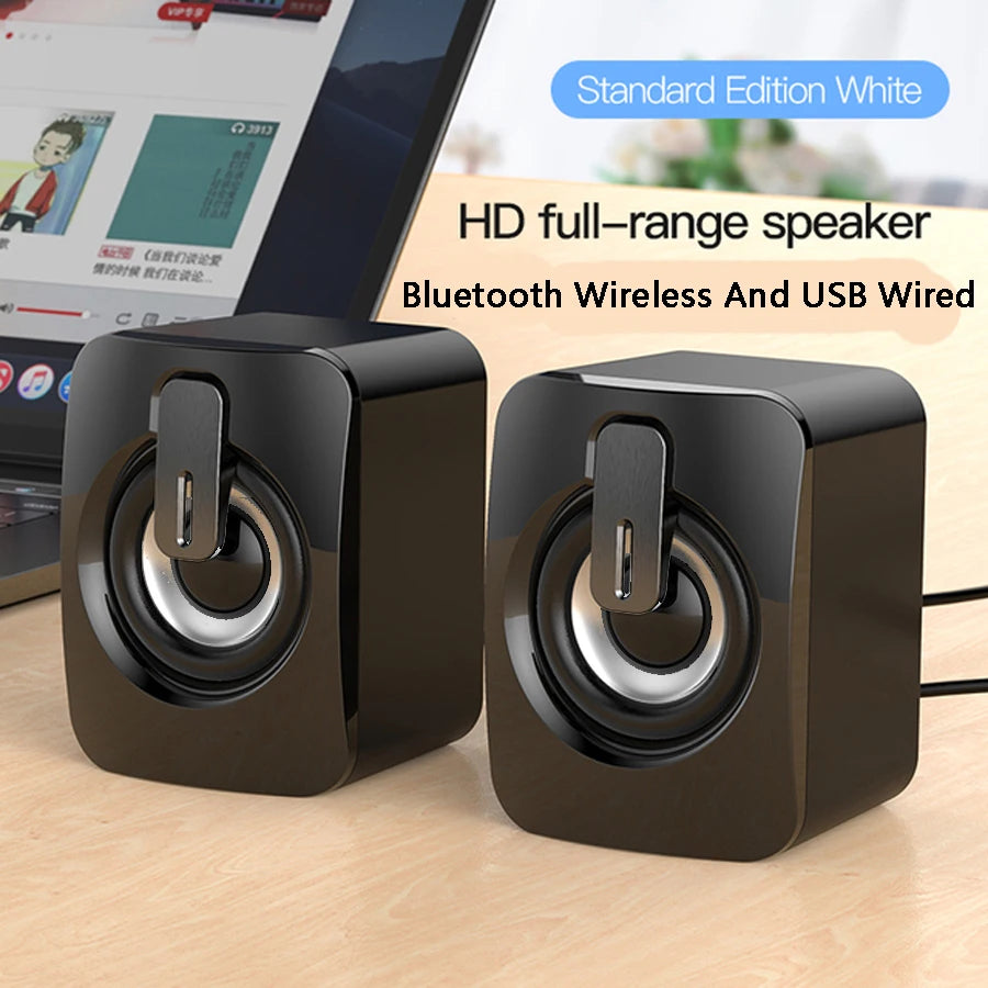 Mini USB Computer Speakers - Stereo Sound Speaker for Laptop, Desktop & PC